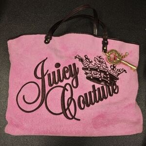 Juicy Couture Pink Tote with Key Charm